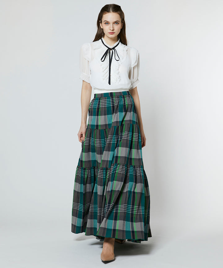 DSC / 체크 티어드스커트(OUTLET)
