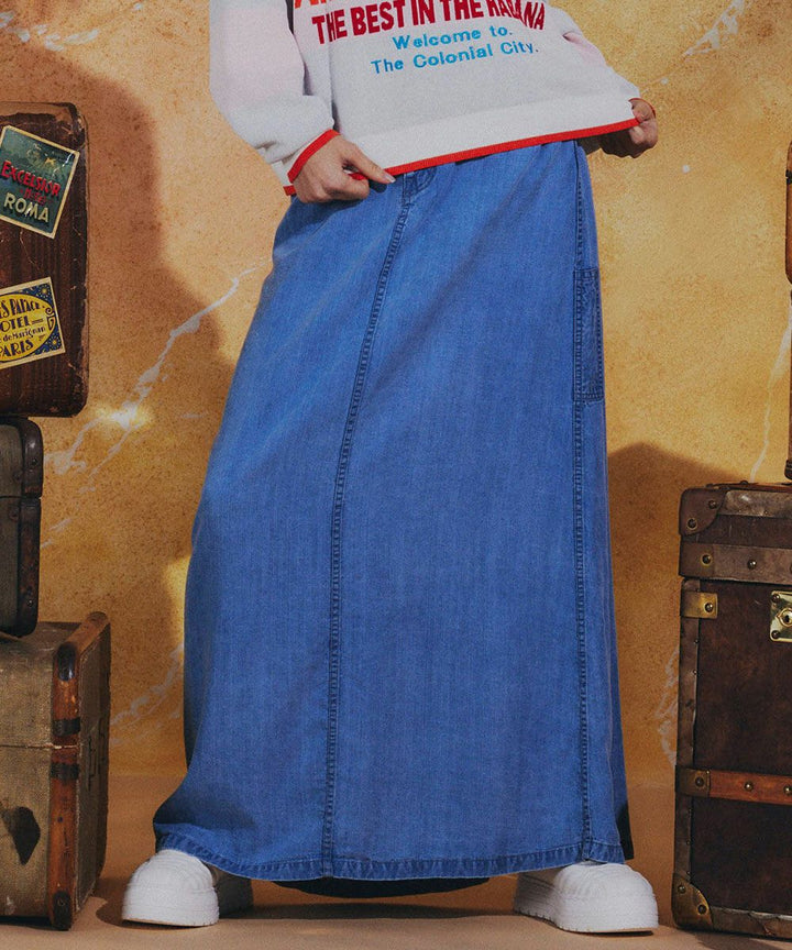 DSC / 텐셀 데님 롱 스커트