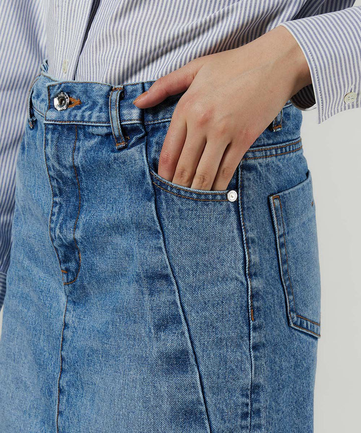 DSC / 데님타이트 롱스커트