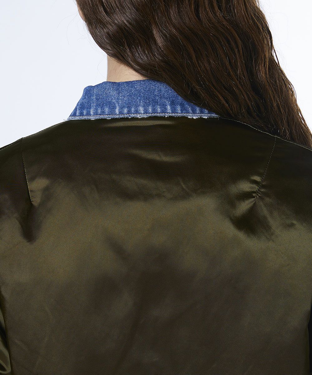 DSC / 나일론 새틴 × 13oz 데님 MA-1 자켓