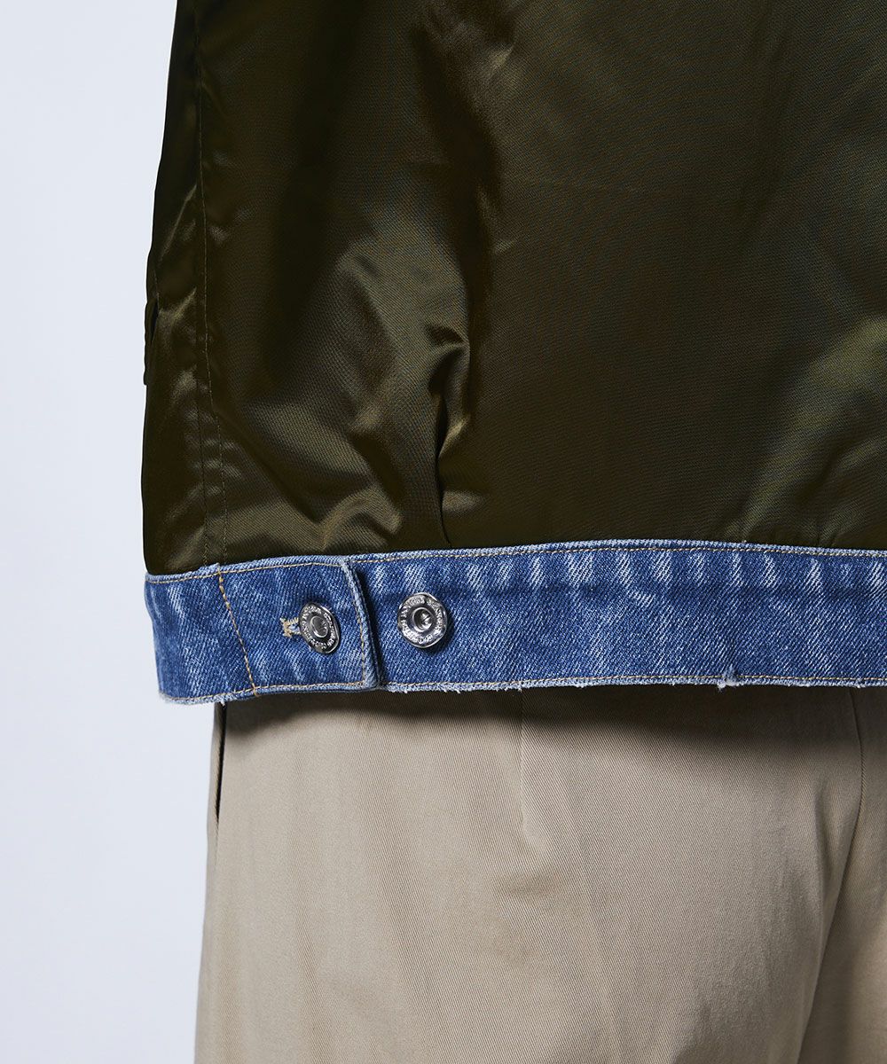 DSC / 나일론 새틴 × 13oz 데님 MA-1 자켓
