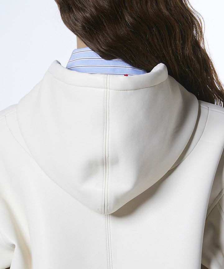 DSC / 가죽 골판지 후드자켓