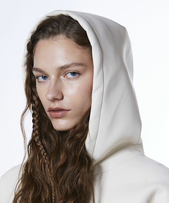 DSC / 가죽 골판지 후드자켓