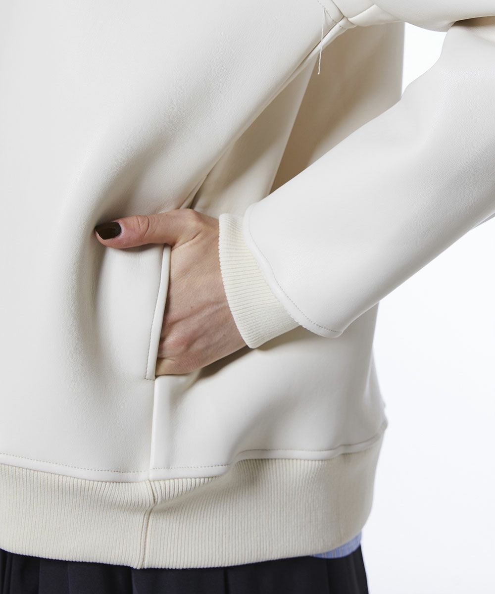 DSC / 가죽 골판지 후드자켓