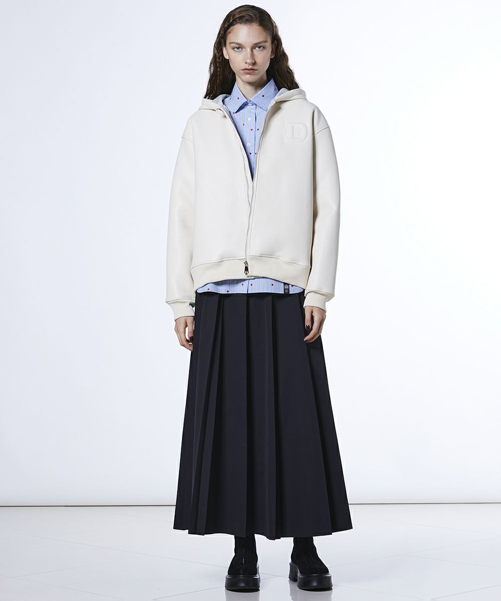 DSC / 가죽 골판지 후드자켓