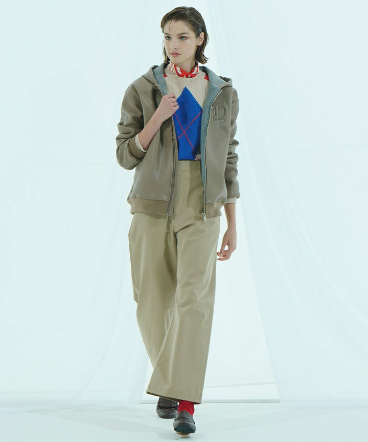 DSC / 가죽 골판지 후드자켓