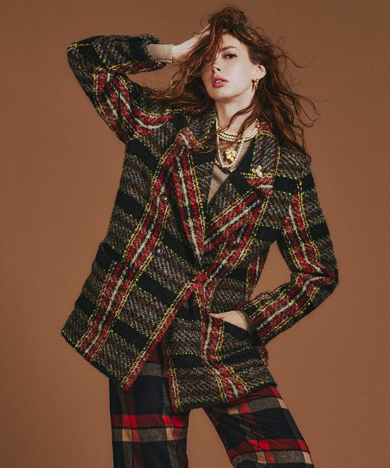 DSC / 트위드 체크 자켓