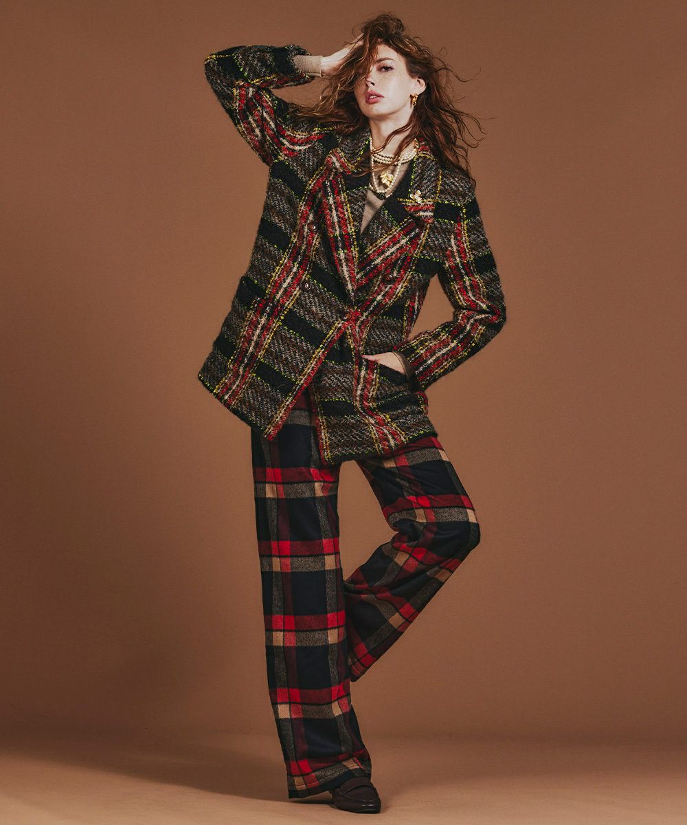 DSC / 트위드 체크 자켓