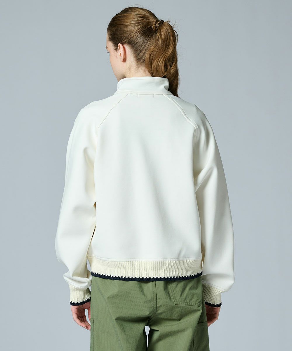 DSC / D로고 로프자수 골판지 니트 블루종