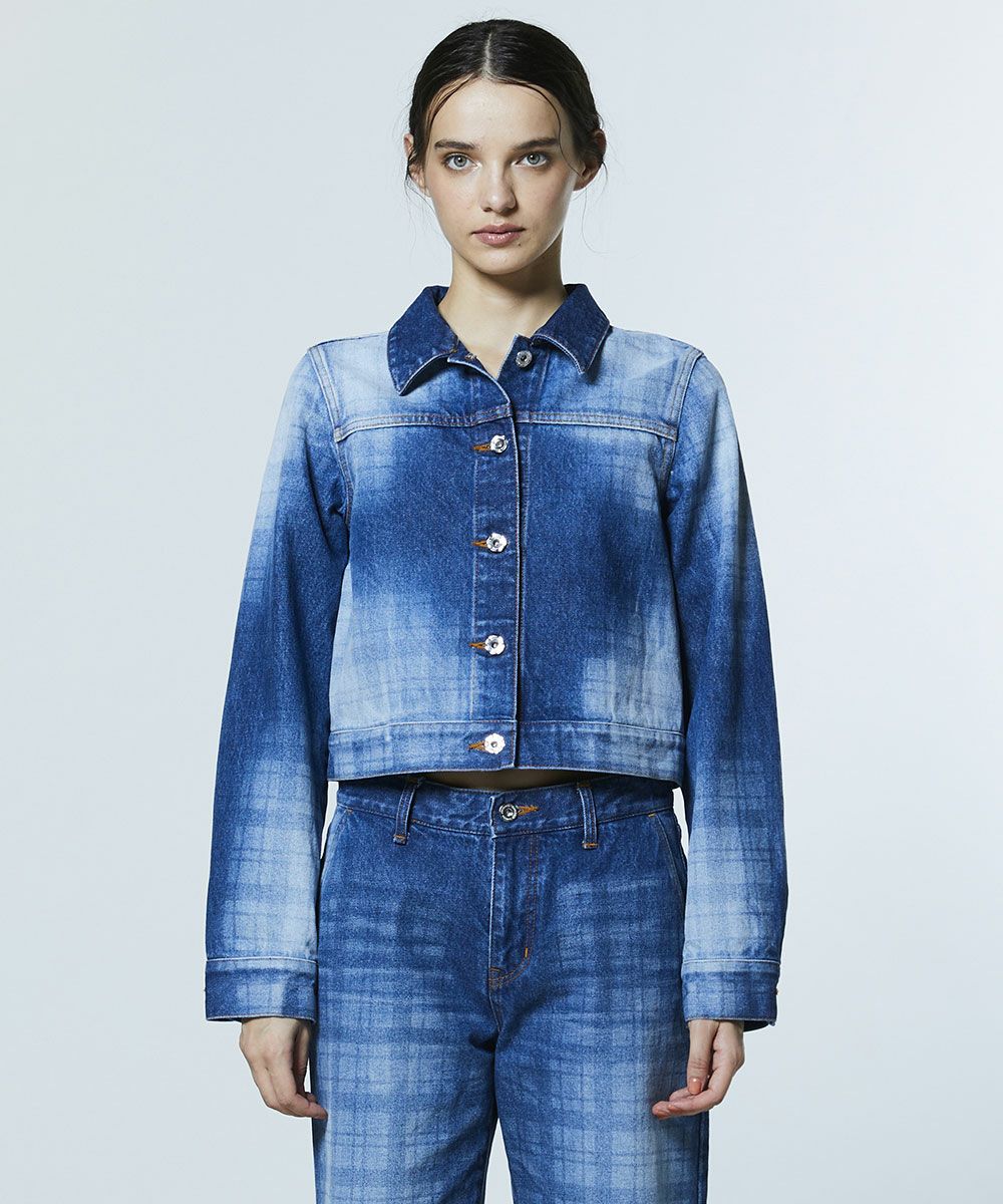 DSC / 12.5oz 유즈드 체크 데님 자켓