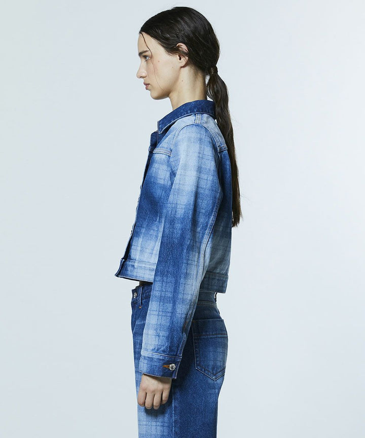 DSC / 12.5oz 유즈드 체크 데님 자켓