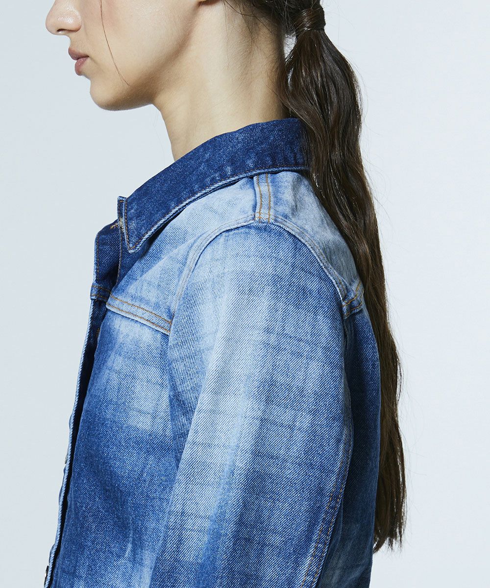 DSC / 12.5oz 유즈드 체크 데님 자켓