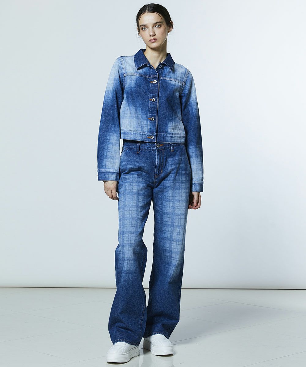 DSC / 12.5oz 유즈드 체크 데님 자켓