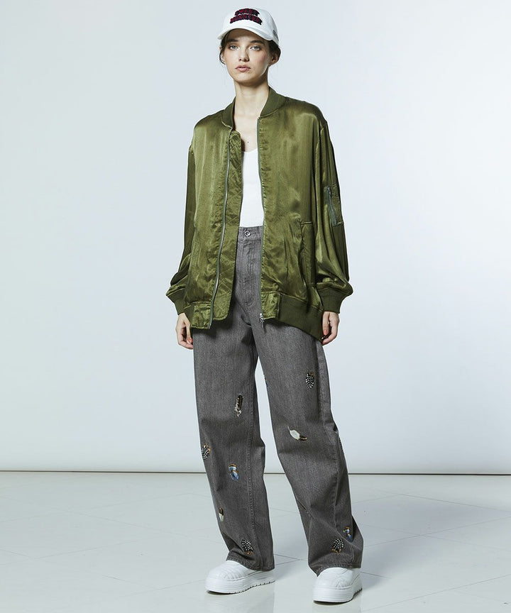 DSC / 새틴 워셔 블루종