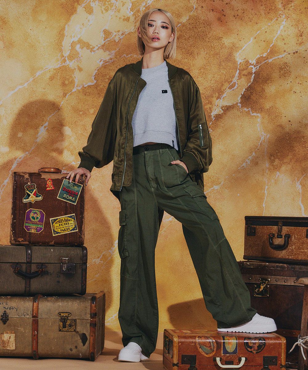 DSC / 새틴 워셔 블루종