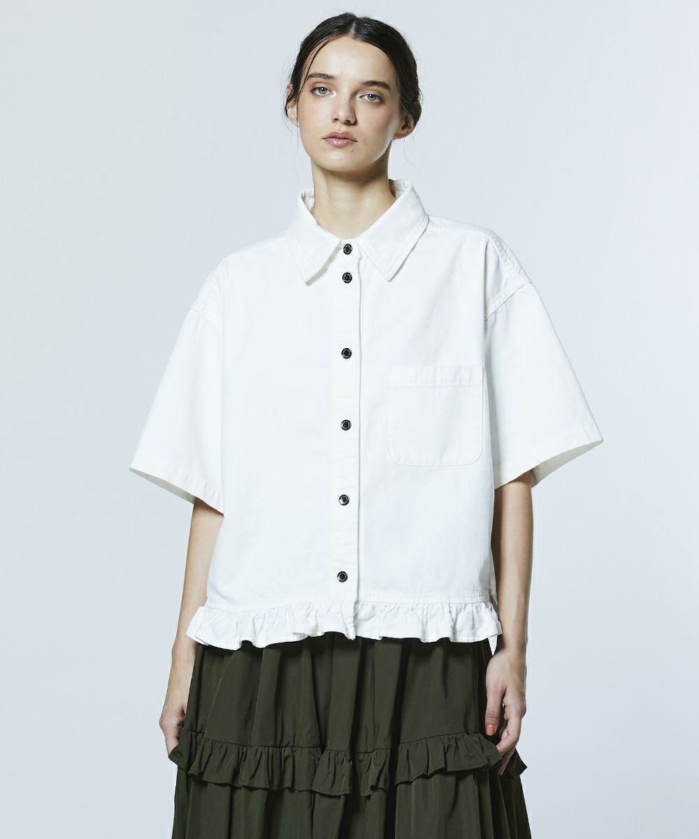 DSC / 코튼 데님 프릴 자켓