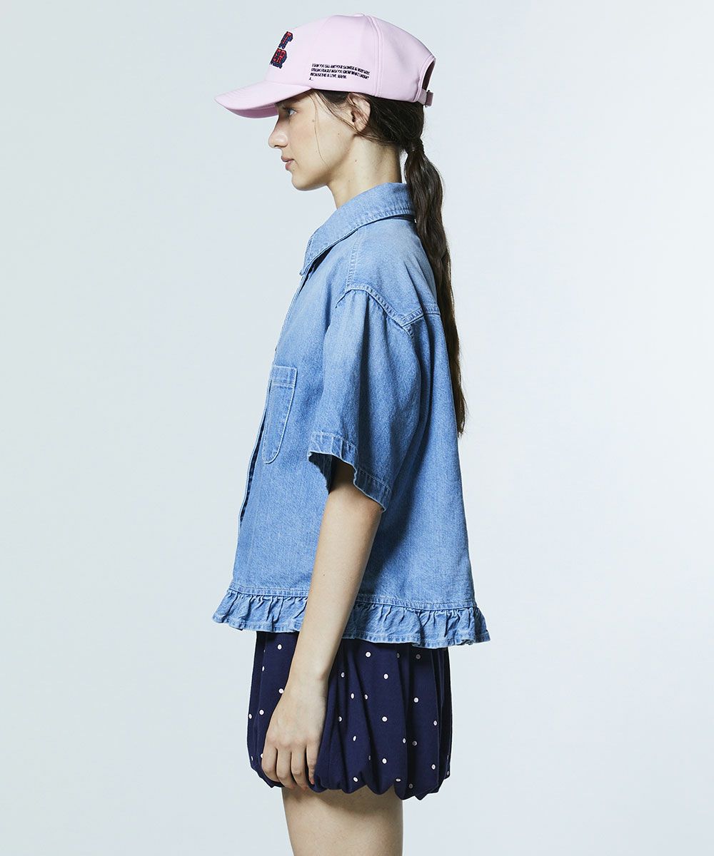 DSC / 코튼 데님 프릴 자켓