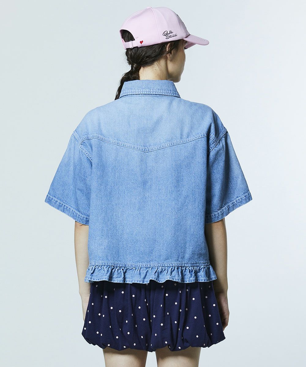 DSC / 코튼 데님 프릴 자켓