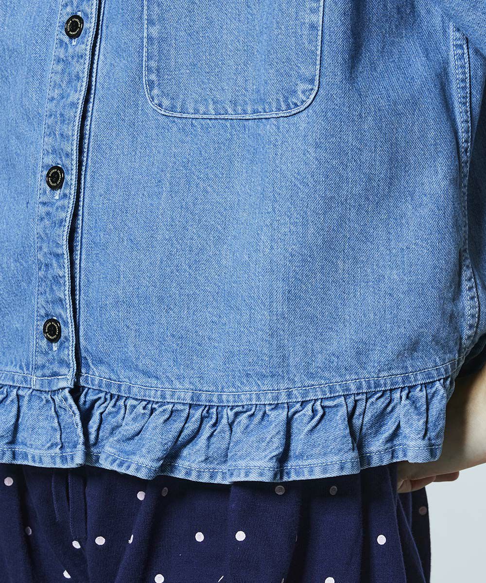 DSC / 코튼 데님 프릴 자켓