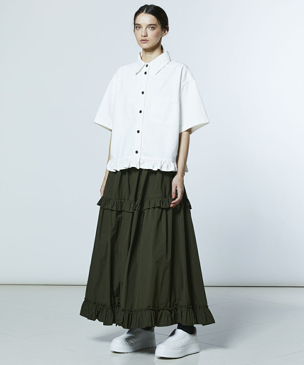 DSC / 코튼 데님 프릴 자켓