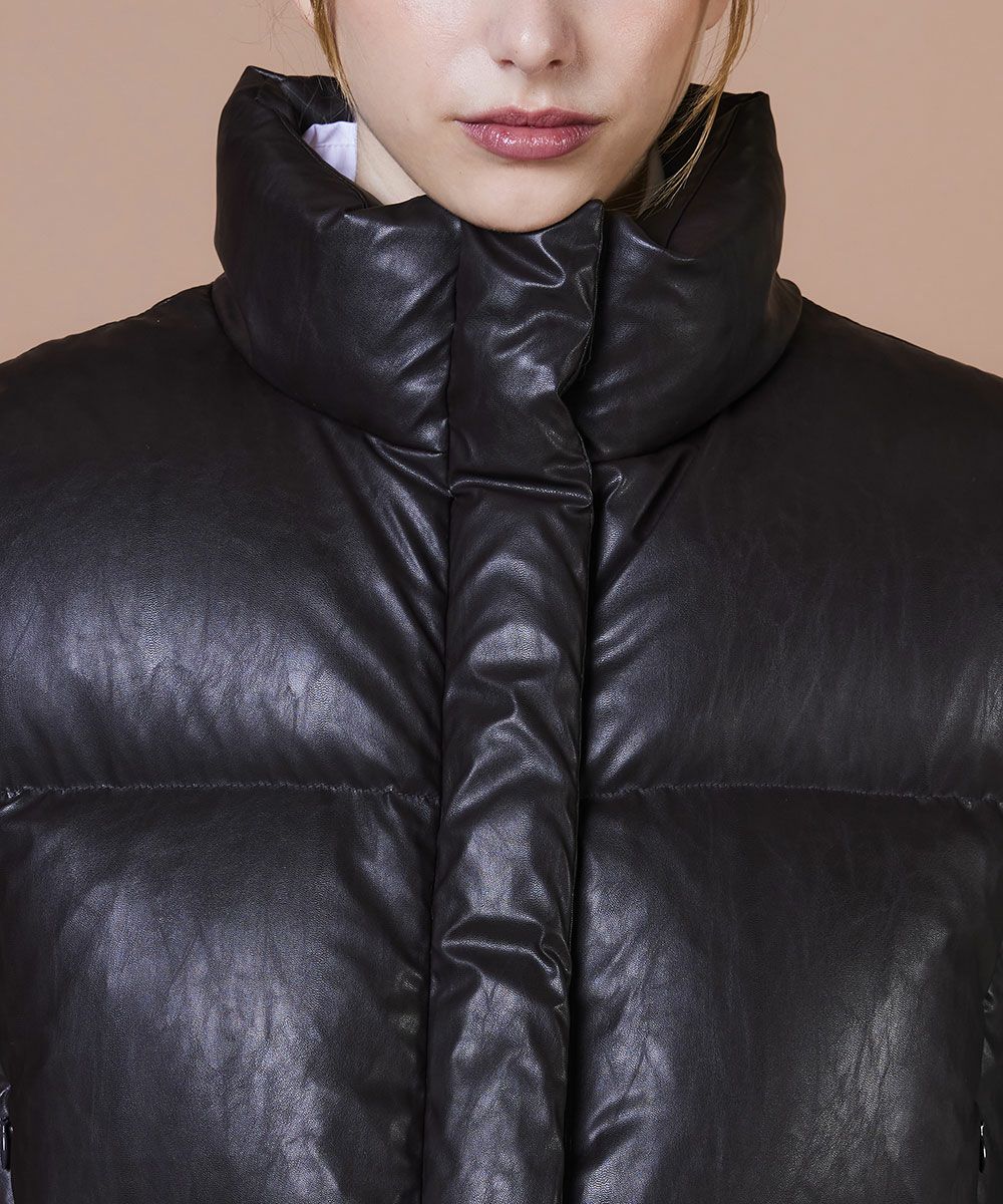 DSC / 인조가죽 다운베스트(OUTLET)