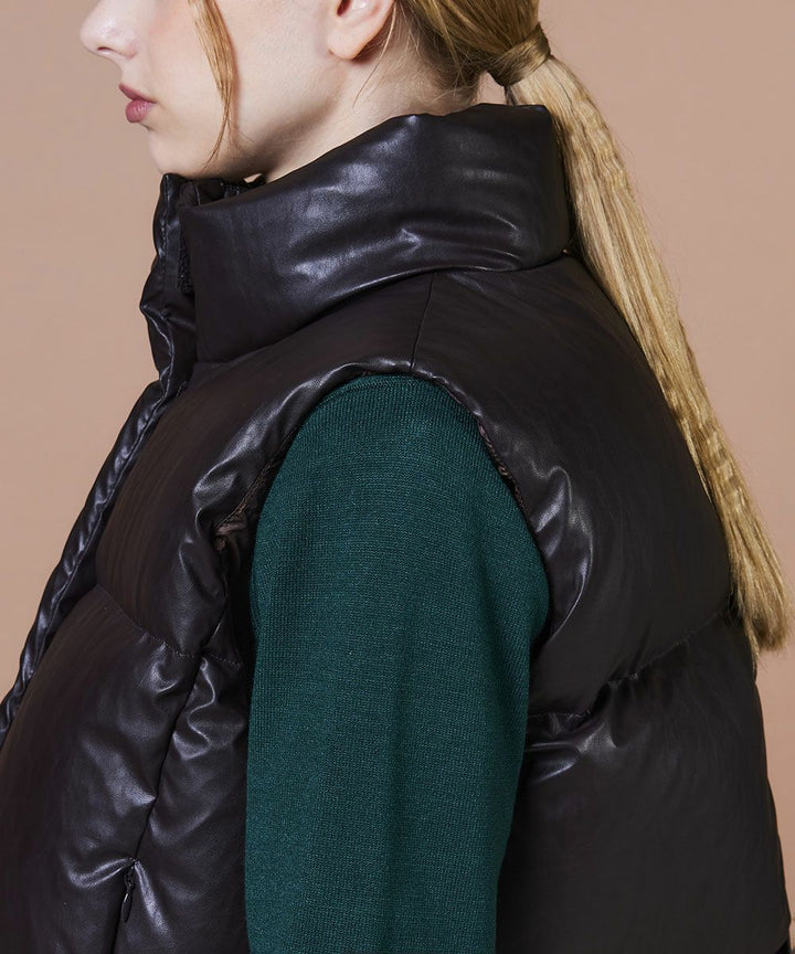 DSC / 인조가죽 다운베스트(OUTLET)