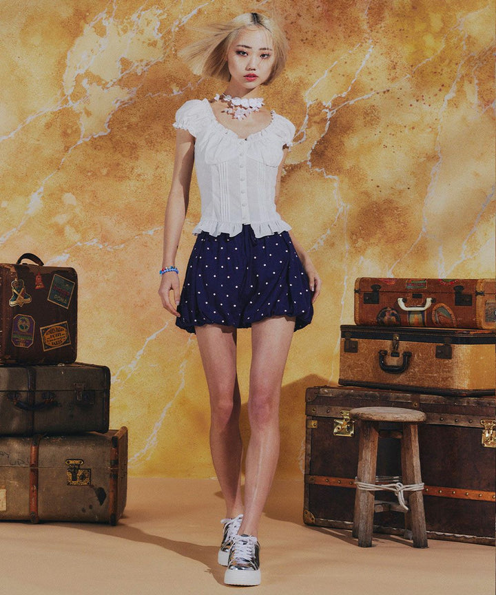 DSC / 울 천축 도트 쇼트 팬츠