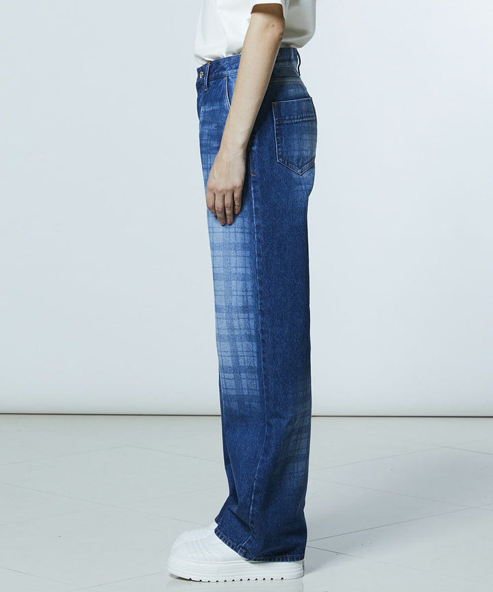 DSC / 12.5oz 유즈드 체크 데님 팬츠