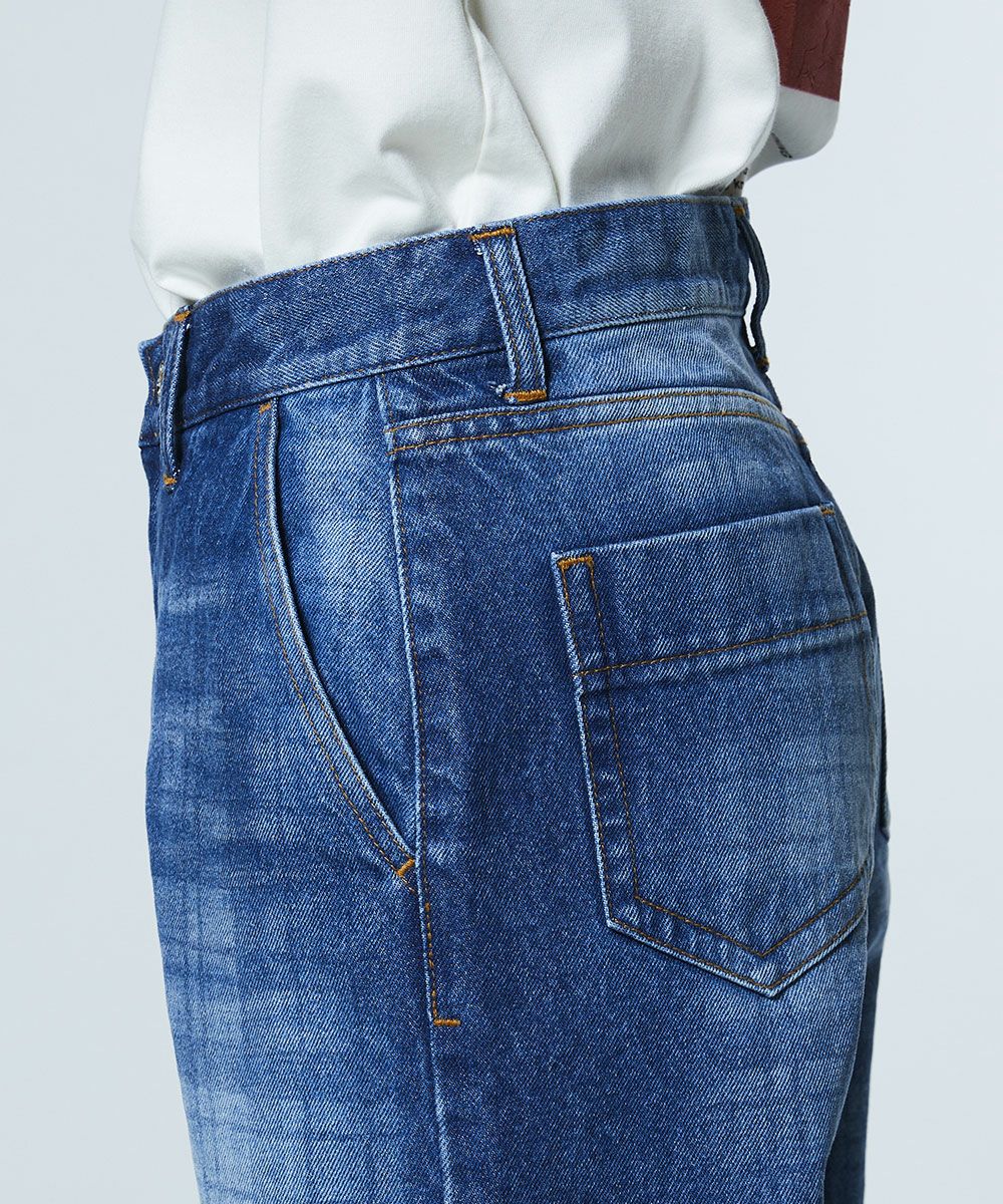 DSC / 12.5oz 유즈드 체크 데님 팬츠