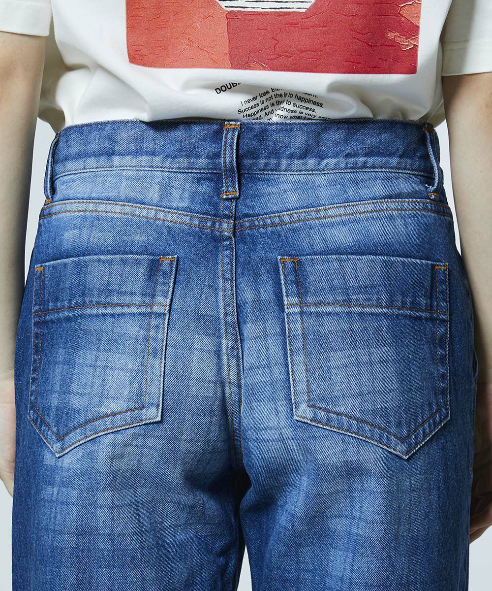 DSC / 12.5oz 유즈드 체크 데님 팬츠