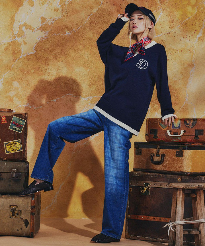 DSC / 12.5oz 유즈드 체크 데님 팬츠