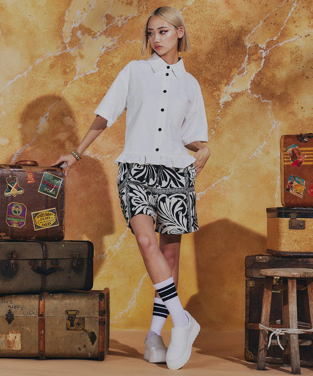 DSC / 페이즐리 자가드 쇼트팬츠