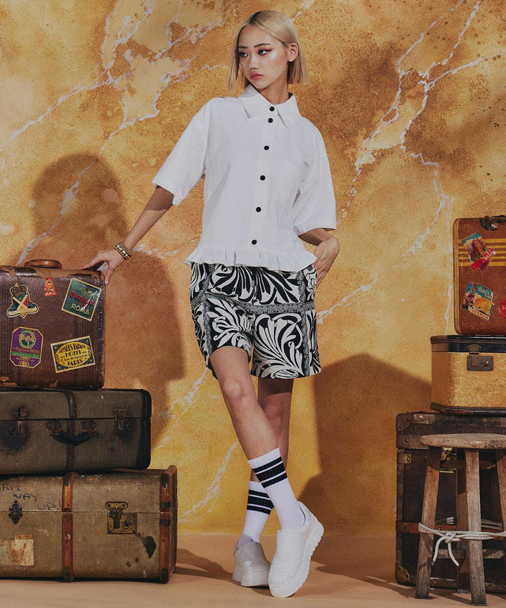 DSC / 페이즐리 자가드 쇼트팬츠