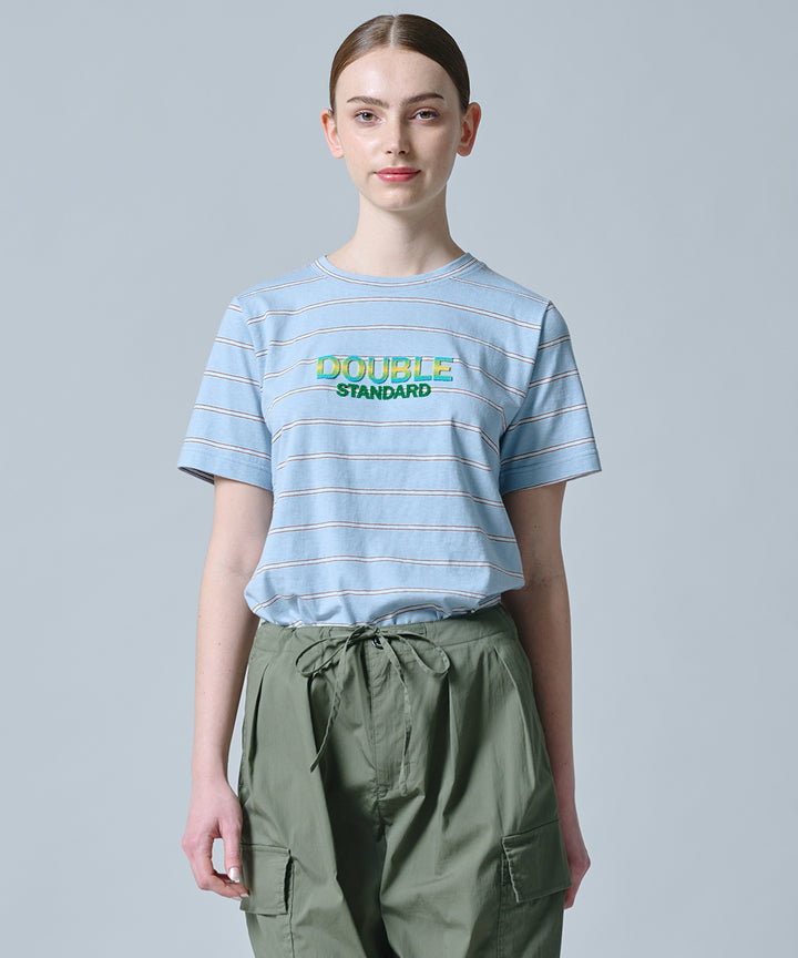 DSC / 멀티보더 로고자수T셔츠(OUTLET)