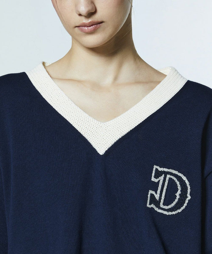 DSC / D로고 크로쉐 V 니트