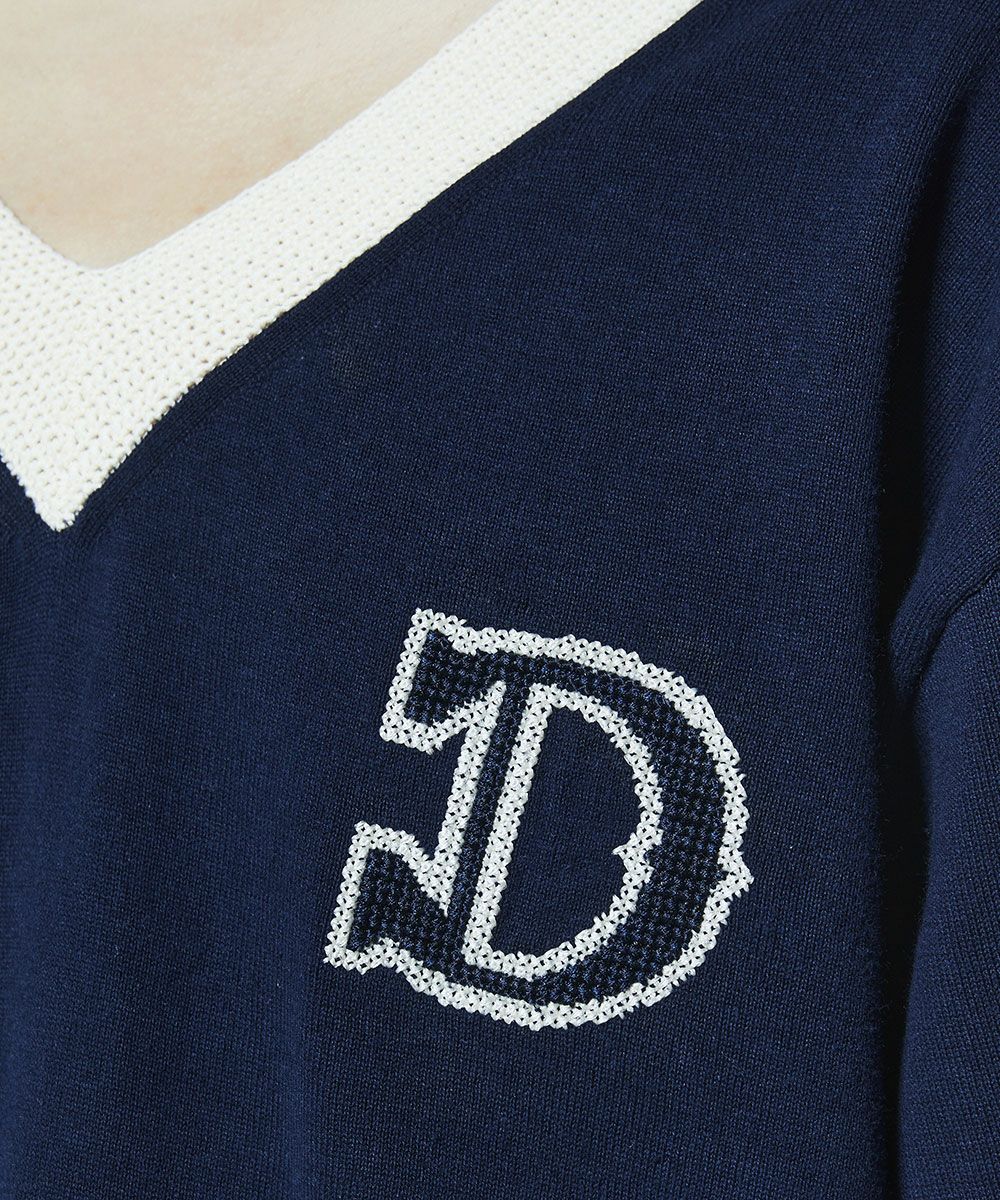 DSC / D로고 크로쉐 V 니트
