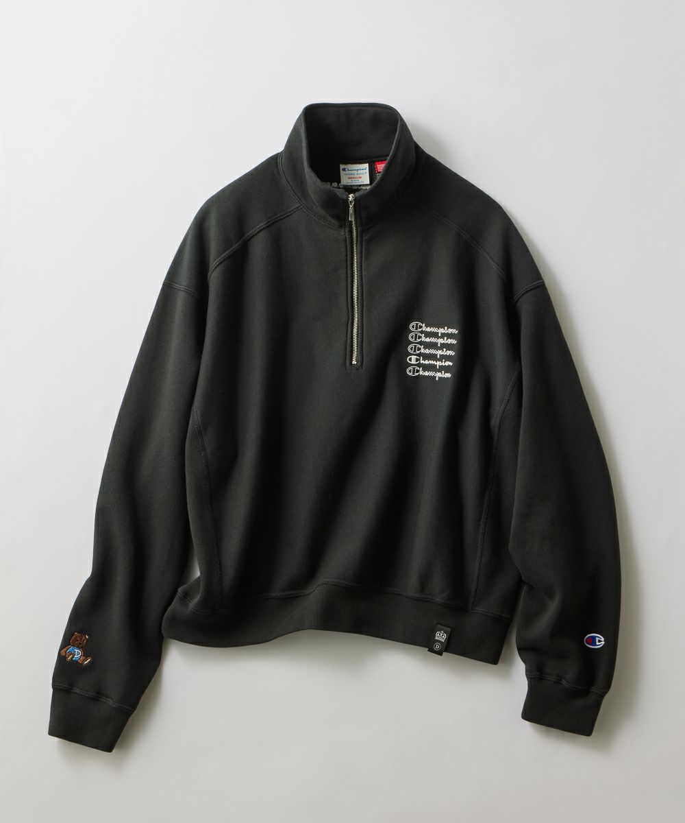 Women's】Champion×DSC Reverse Weave Half Zip Sweat Shirt – DOUBLE