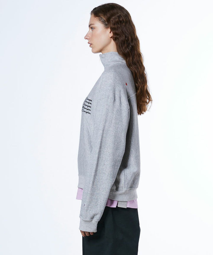 【Women's】Champion×DSC Reverse Weave Half Zip Sweat Shirt