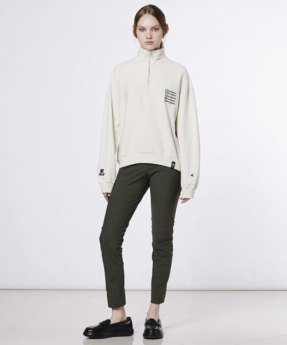 【Women's】Champion×DSC Reverse Weave Half Zip Sweat Shirt