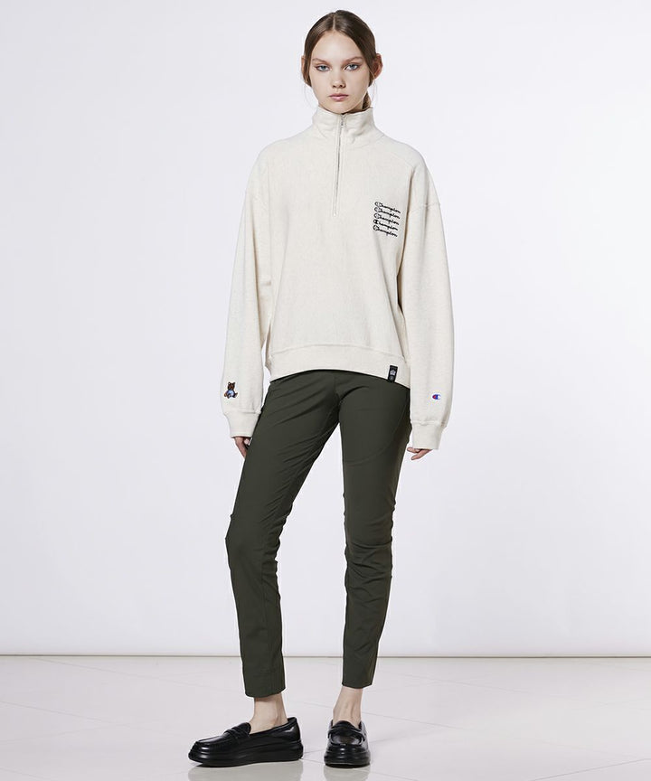 【Women's】Champion×DSC Reverse Weave Half Zip Sweat Shirt