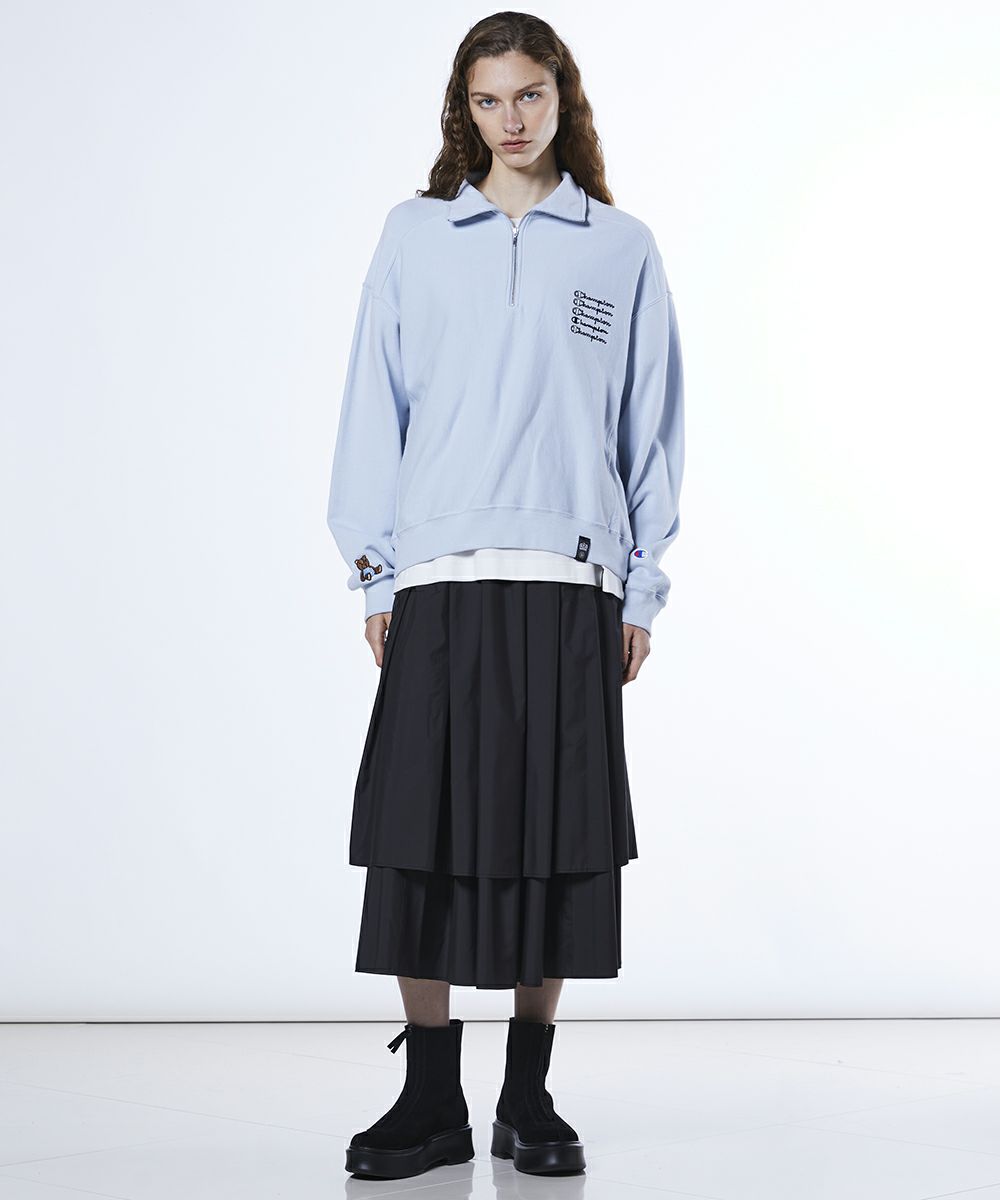 【Women's】Champion×DSC Reverse Weave Half Zip Sweat Shirt