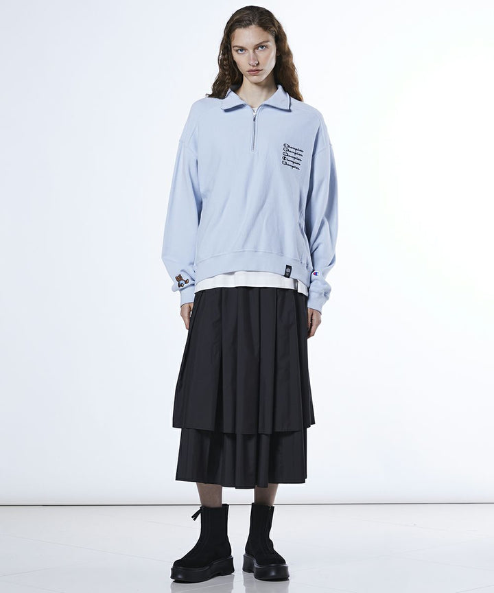 【Women's】Champion×DSC Reverse Weave Half Zip Sweat Shirt