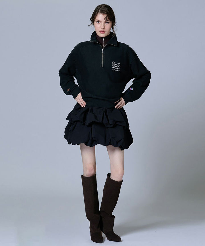 【Women's】Champion×DSC Reverse Weave Half Zip Sweat Shirt(OUTLET)