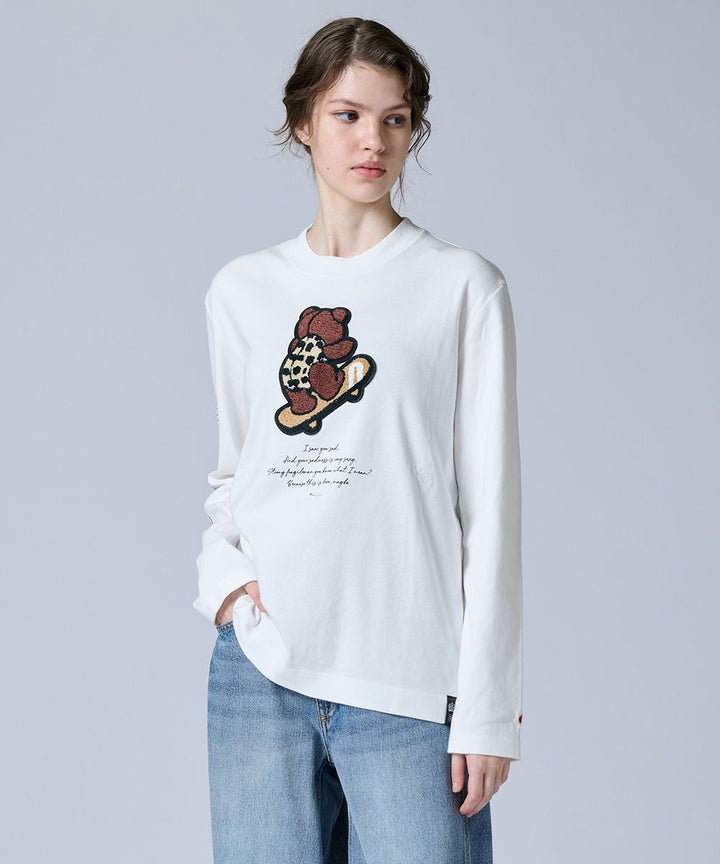 DSC / 스케이트보드 베어 와펜 롱 T셔츠(WEB한정)