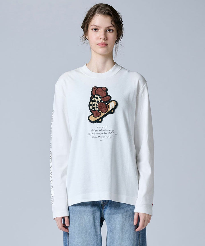 DSC / 스케이트보드 베어 와펜 롱 T셔츠(WEB한정)