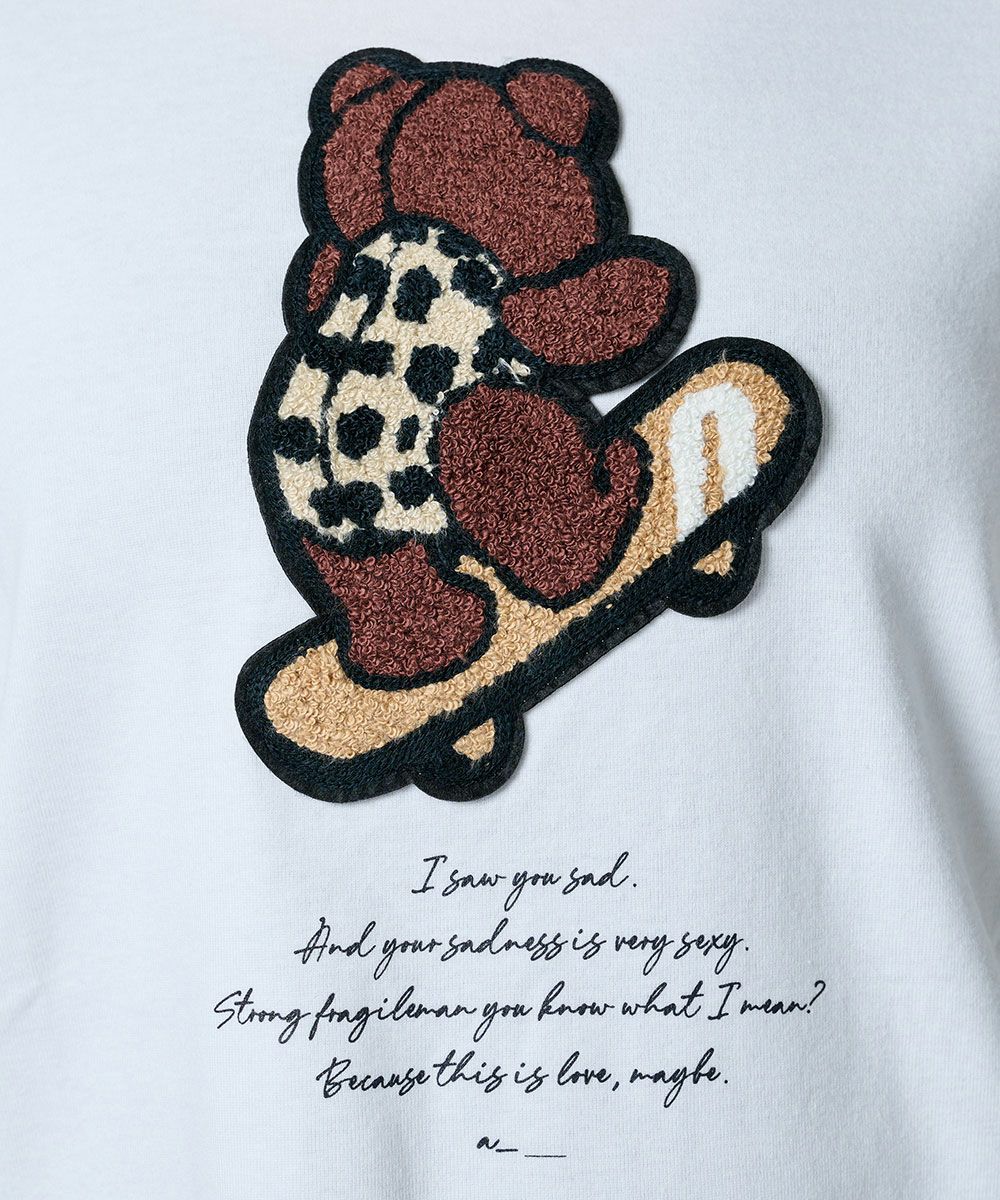 DSC / 스케이트보드 베어 와펜 롱 T셔츠(WEB한정)