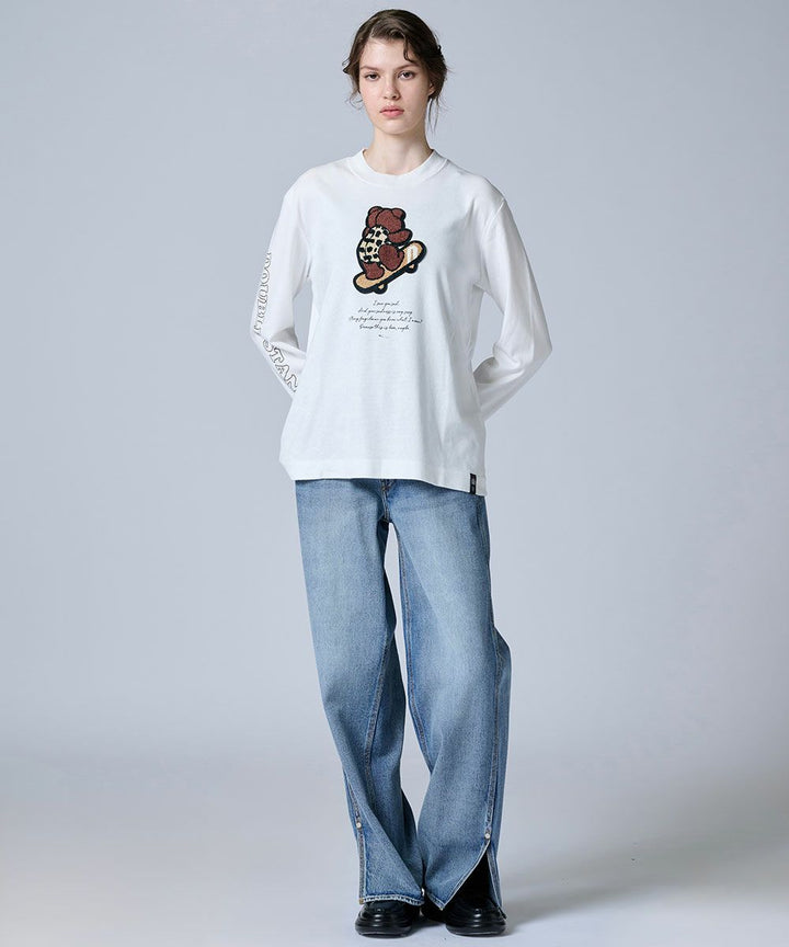 DSC / 스케이트보드 베어 와펜 롱 T셔츠(WEB한정)
